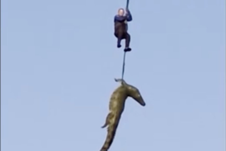 Police airlift crocodile from river on suspicion of eating missing businessman