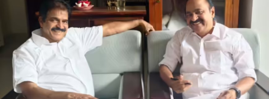 കെ സി വേണുഗോപാലിന്റെ വീട്ടില്‍ എത്തി വി ഡി സതീശന്‍