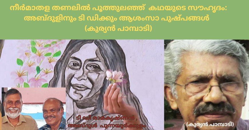 നീർമാതള തണലിൽ പൂത്തുലഞ്ഞ്  കഥയുടെ സൗഹൃദം:  അബ്ദുളിനും ടി ഡിക്കും ആശംസാ പുഷ്പങ്ങൾ (കുര്യൻ പാമ്പാടി)