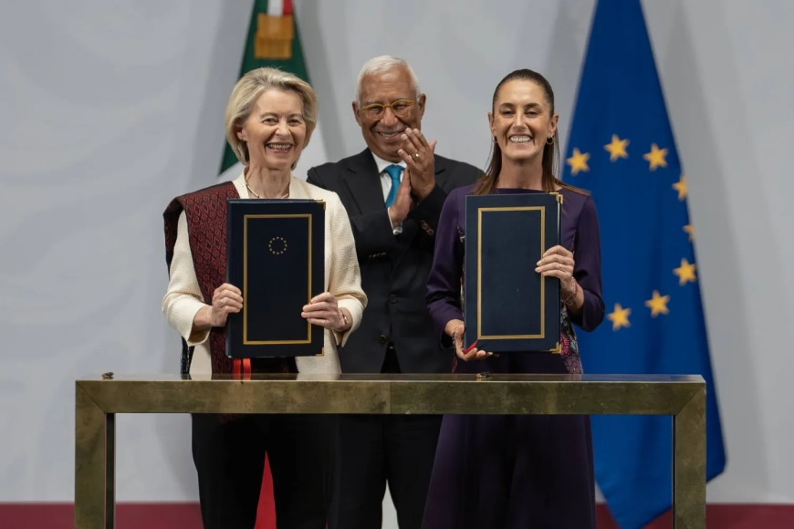 Mexico, EU sign stalled trade deal as they aim to diversify from US