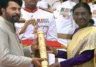 President Murmu confers Padma awards to Mammootty, 64 others