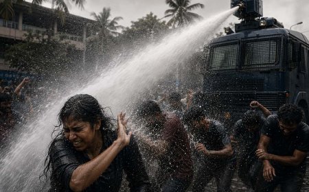 Assembly erupts over use of dirty water in protest