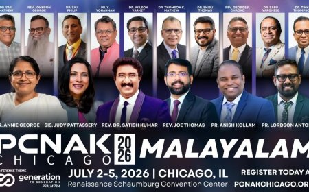 PCNAK 2026-ന് അവസാനഘട്ട ഒരുക്കങ്ങൾ; വടക്കേ അമേരിക്കൻ മലയാളി വിശ്വാസികൾ ആവേശത്തിൽ