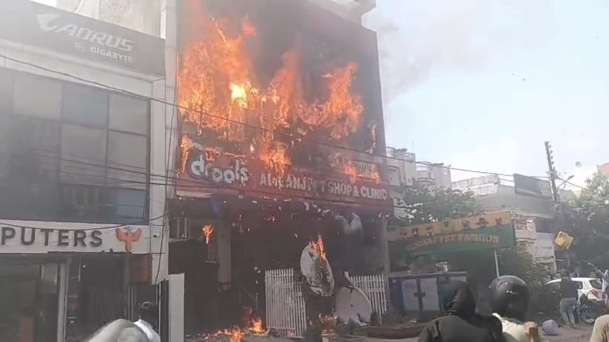 14 killed in fire at Lucknow coaching centre, students jump from 1st floor