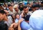 Rahul Gandhi, Priyanka, top Cong leaders detained from protest site, seen bleeding from nose