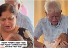 Indian grandparents welcome their Indo-Polish granddaughter with endless cuddles