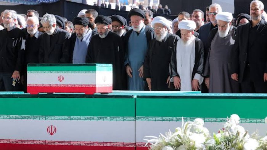 Iran's supreme leader absent as senior officials attend ayatollah's funeral