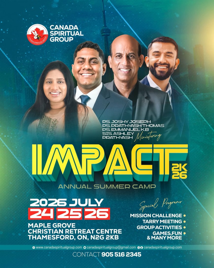 IMPACT 2K26’ വാർഷിക സമ്മർ ക്യാമ്പ് ജൂലൈ 24–26; ആത്മീയ സംഗമത്തിന് ഒരുക്കങ്ങൾ പൂർത്തിയായി