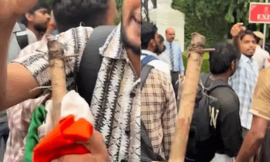 Fact check shows Delhi police used baton with nails at Jantar Mantar
