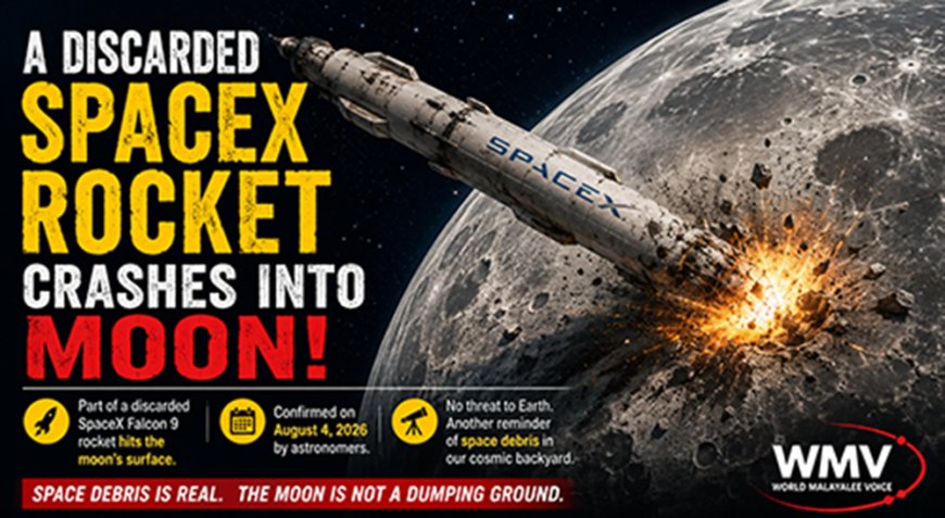 Out-of-control SpaceX rocket crashes into Moon, leaving new crater