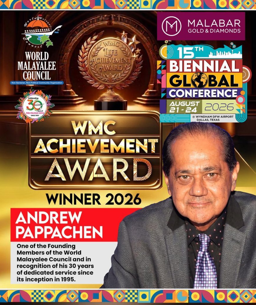 Andrew Pappachen to receive WMC Achievement Award 2026