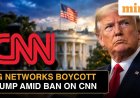 Major networks band together to drop joint video coverage of Trump after he banned CNN