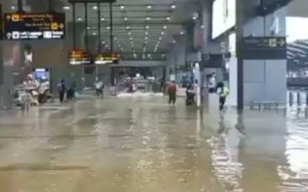 കനത്ത മഴ; ഡൽഹി വിമാനത്താവളത്തിൽ വെള്ളം കയറി, വിമാനങ്ങൾ വഴിതിരിച്ചുവിട്ടു