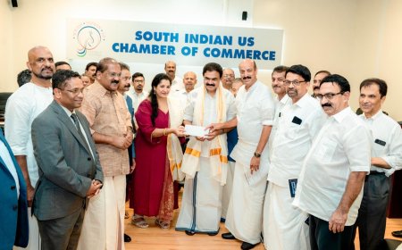 ജോസ് കെ. മാണിക്കും നിഷാ ജോസിനും സൗത്ത് ഇന്ത്യൻ യു.എസ്. ചേംബർ ഓഫ് കൊമേഴ്‌സിന്റെ ഗംഭീര സ്വീകരണം
