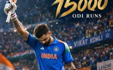 ഏകദിനത്തിൽ 15,000 റൺസ് തികച്ച് വിരാട് കോഹ്‌ലി; ചരിത്രനേട്ടം തിരുവനന്തപുരം കാര്യവട്ടത്ത്