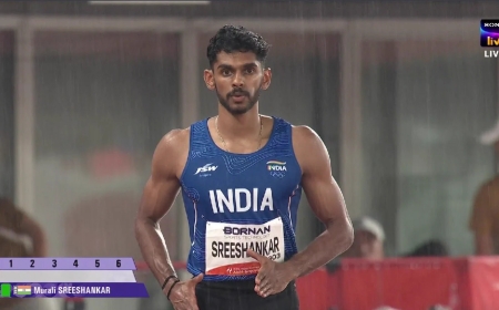Murali Sreeshankar from Kerala wins his 2nd Asian Games medal in men's long jump (silver)
