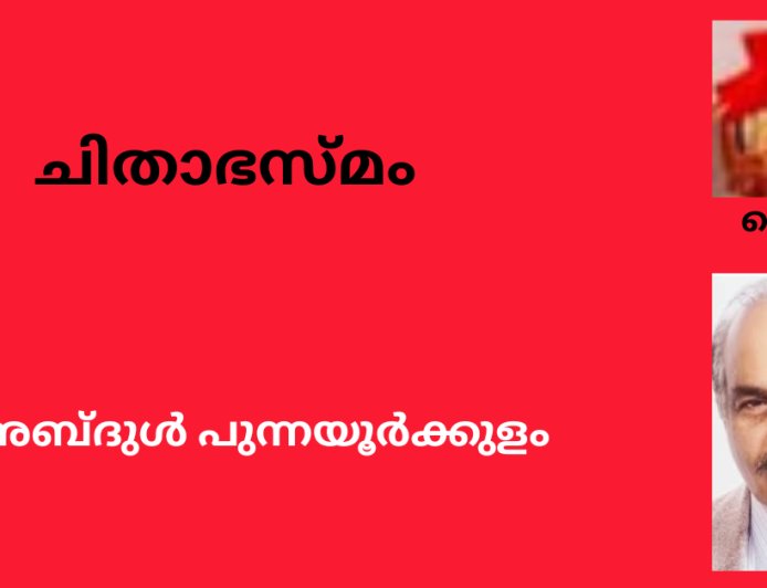 ചിതാഭസ്മം :ചെറുകഥ,  അബ്ദുൾ പുന്നയൂർക്കുളം
