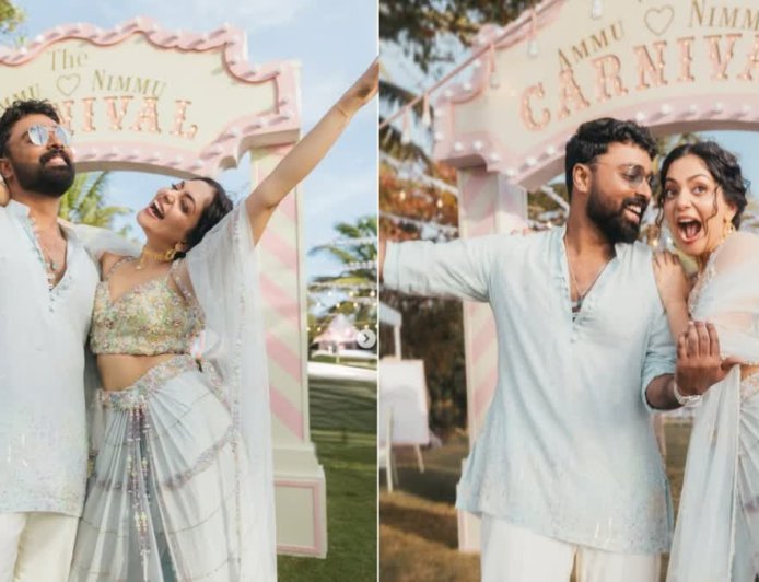 അഹാന കൃഷ്‌ണ- നിമിഷ് രവി പ്രീ-വെഡ്‌ഡിങ് ഇവന്‍റ്; ‘അമ്മു–നിമ്മു' കാർണിവലിന്റെ  ചിത്രങ്ങളും വിശേഷങ്ങളും പുറത്ത്