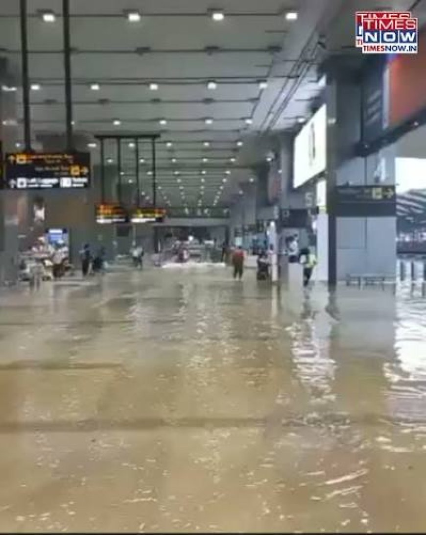 കനത്ത മഴ; ഡൽഹി വിമാനത്താവളത്തിൽ വെള്ളം കയറി, വിമാനങ്ങൾ വഴിതിരിച്ചുവിട്ടു