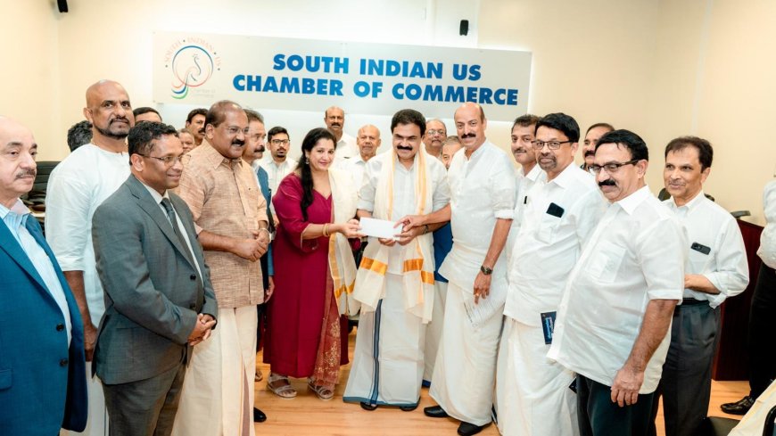 ജോസ് കെ. മാണിക്കും നിഷാ ജോസിനും സൗത്ത് ഇന്ത്യൻ യു.എസ്. ചേംബർ ഓഫ് കൊമേഴ്‌സിന്റെ ഗംഭീര സ്വീകരണം