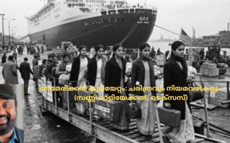 അമേരിക്കൻ കുടിയേറ്റം: ചരിത്രവും നിയമവഴികളും (സണ്ണി മാളിയേക്കല്‍, ടെക്‌സസ്)