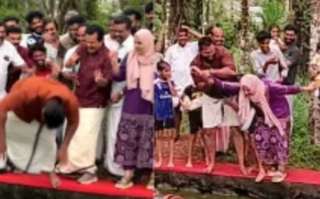 എംഎല്‍എ പഞ്ചായത്ത് മെമ്പറെ  കുളത്തിലേക്ക് തള്ളിയിട്ടു, മെമ്പർ ബ്ലോക്ക് പഞ്ചായത്ത് പ്രസിഡന്റിനെയും; മലപ്പുറത്തെ വൈറലായ കുളം ഉദ്‌ഘാടനം ഇങ്ങനെ 