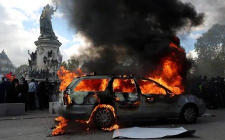 Violent clashes, looting and buildings ablaze in France as more than 1,200 arrested after protests