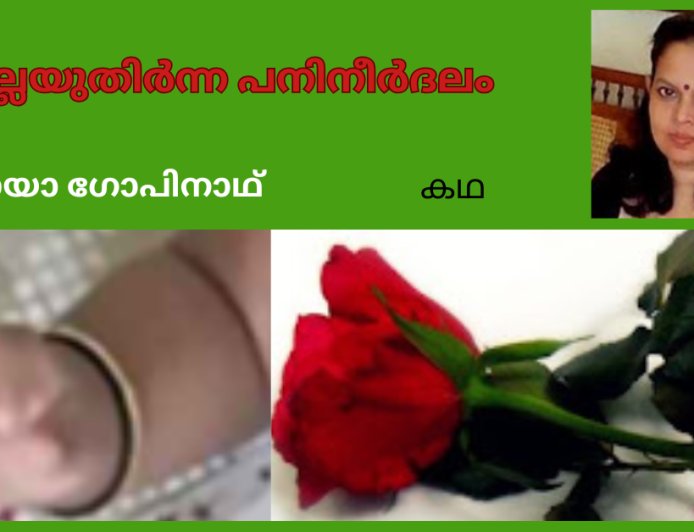 മെല്ലെയുതിർന്ന  പനിനീർദലം; കഥ,  ഡോ. മായാ ഗോപിനാഥ്