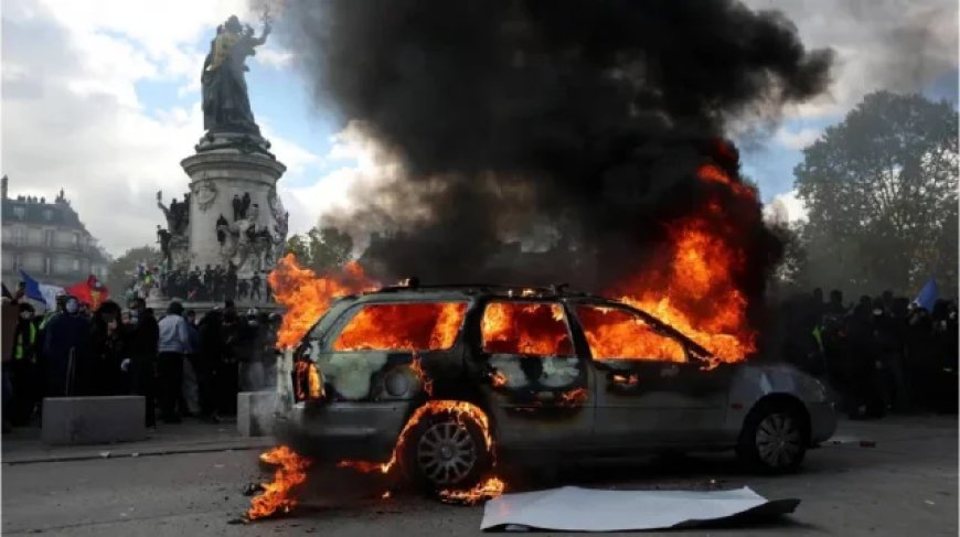 Violent clashes, looting and buildings ablaze in France as more than 1,200 arrested after protests