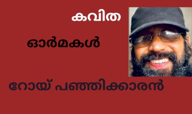 ഓർമകൾ : കവിത, റോയ് പഞ്ഞിക്കാരൻ