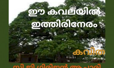 ഈ കവലയിൽ ഇത്തിരിനേരം: കവിത,   സി.ജി.ഗിരിജൻ ആചാരി