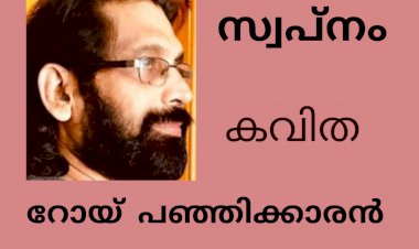 സ്വപ്നം :  കവിത , റോയ്  പഞ്ഞിക്കാരൻ